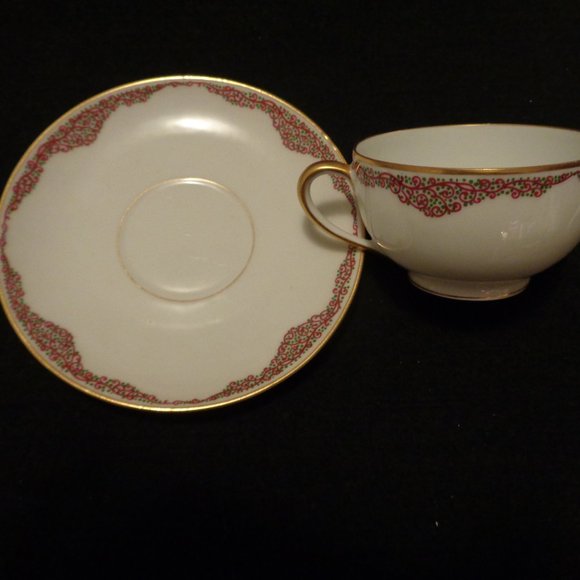 FRENCH VINTAGE EARLY FRENCH BONE CHINA CUP & SAUCER - Picture 7 of 8